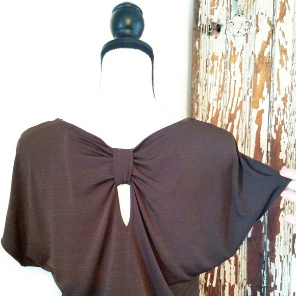 IZ Byer California Dolman Blouse Brown Size M - Picture 7 of 12